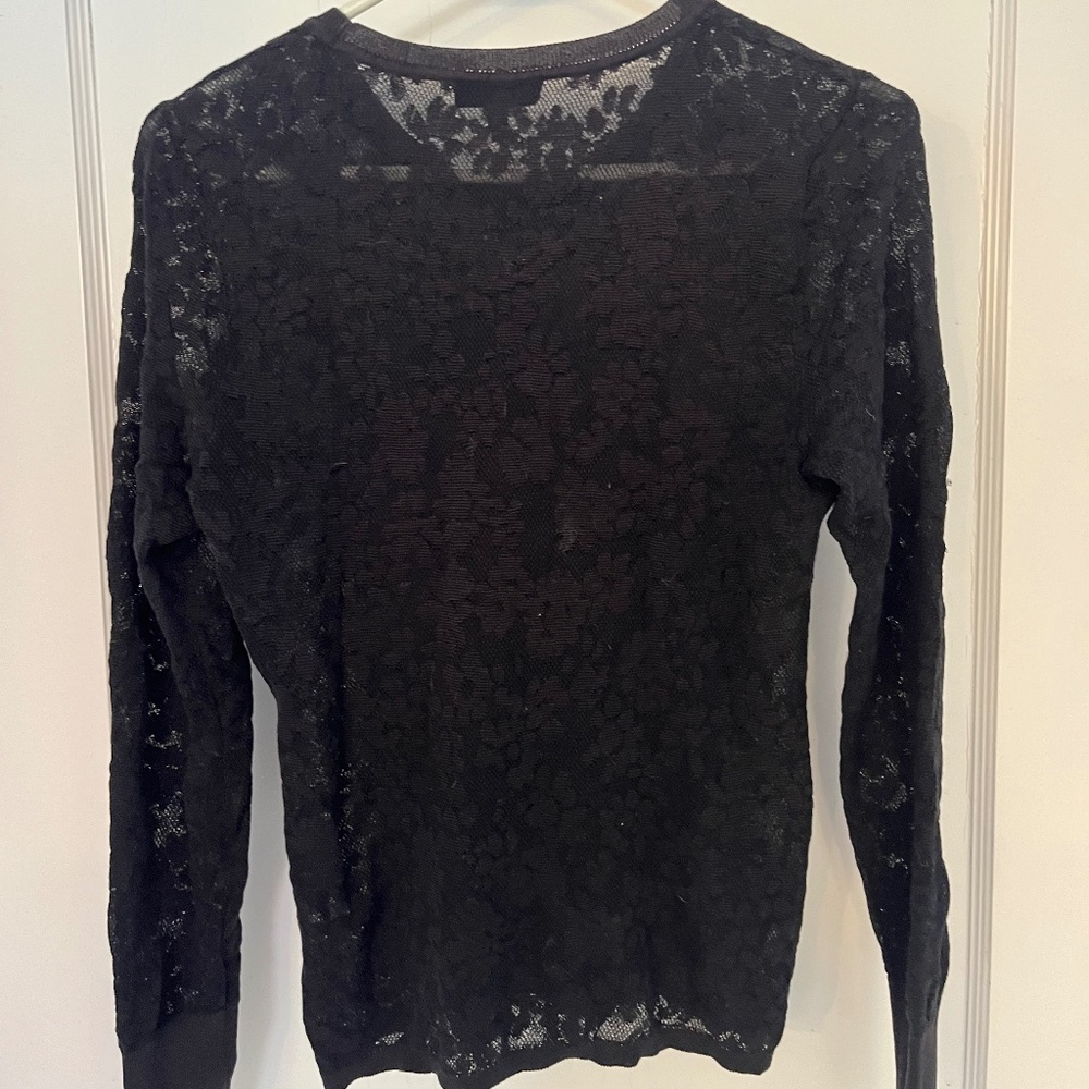 Black lace Rag & Bone long sleeve shirt
